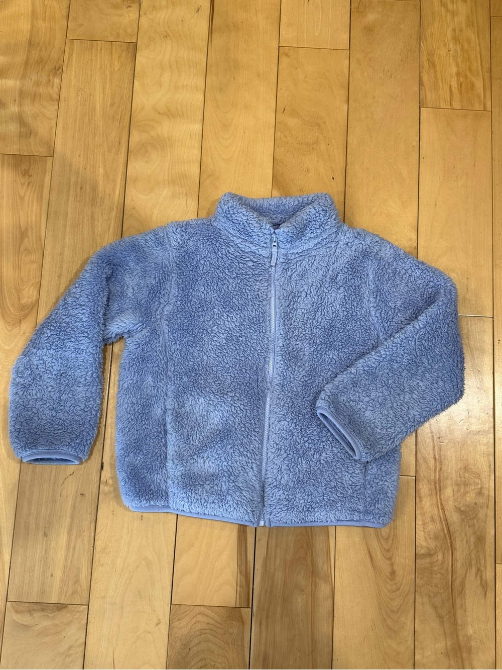 Uniqlo Kids Light Blue/ Lavender Sherpa Puffer Jacket - Zip Front